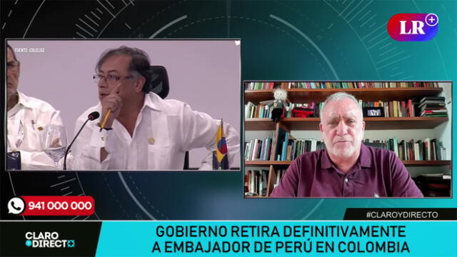 Augusto Álvarez Rodrich arremete contra Gustavo Petro. Foto: captura LR+/Video: LR+