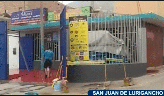 Vecino de San Juan de Lurigancho invadió vereda con cochera y tiendas. Foto y video: Panamericana