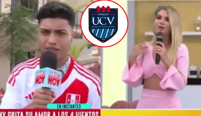 Brunella Horna promete a ayudar a Andy Valencia de convertirse en un futbolista profesional. Foto: composición LR/Instagram - Video: América TV