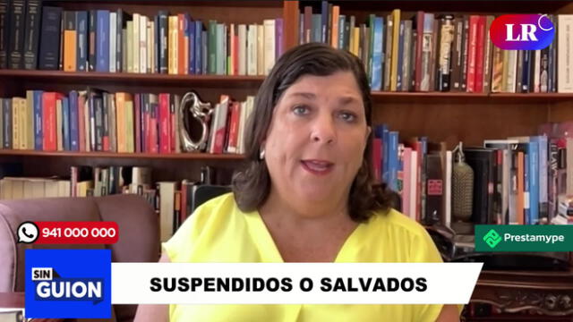 Rosa María Palacios se refiere a la postura que tomó el congresista Enrique Wong ante su suspensión. Foto: LR+/Video: LR+