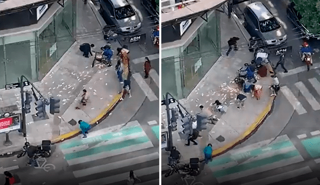 Un intento fallido de robo terminó dejando una lluvia de billetes en Argentina. Foto: @mauroszeta/Twitter - Video: @mauroszeta/Twitter