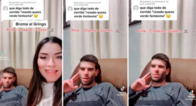 Joven latina hace una broma a su pareja americana y causa risas en TikTok. Foto: captura de TikTok/@JuddChriss