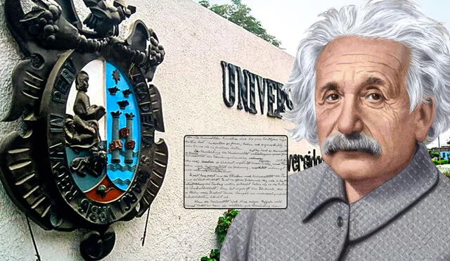 Albert Einstein felicitó a la UNMSM por su labor en la educación. Foto: composición LR/Andina