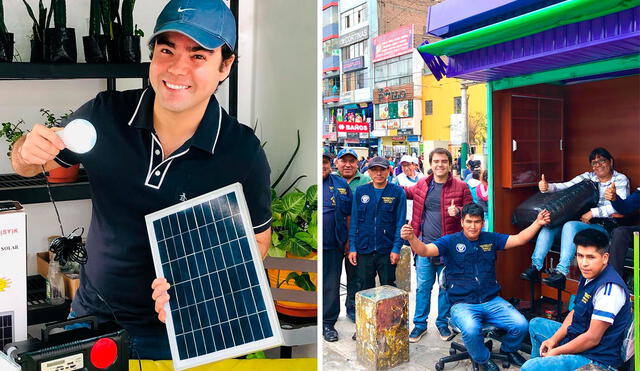 En 2011, Gian Piero Mubarak creo su primer ecomodulo con un panel solar como valor agregado. Foto: composición LR/Gian Piero Mubarak/Instagram