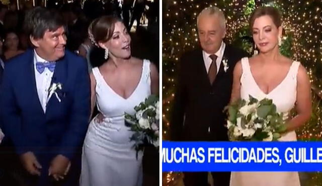 Maritere y Guillermo Acha se casaron luego de más de 10 años de relación. Foto: captura Latina