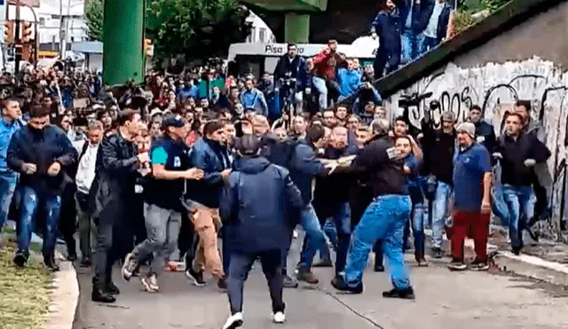 Colectiveros de La Matanza agredieron al funcionario. Foto: captura de video/TN