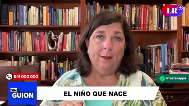 Rosa María Palacios se refiere a los últimos pronósticos del Senamhi. Foto: LR+/Video: LR+