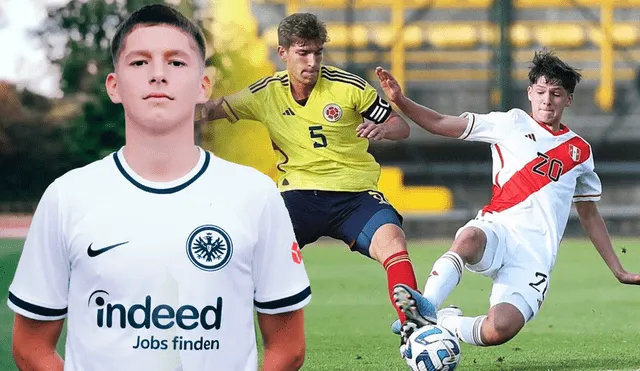 Philipp Eisele Yupanqui del Eintracht Frankfurt apostó por jugar para Perú en la Sub-17. Foto: composición La República/Eintracht Frankfurt/FPF