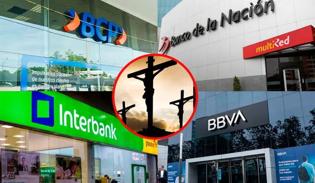 Varios bancos no atenderán debido a los feriados por Semana Santa. Foto: composición de La República/Interbank/Perú Retail/Banco de la Nación