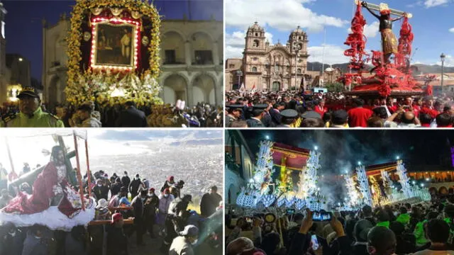Actividades y procesiones por Semana Santa en Arequipa, Puno, Ayacucho y Cusco. Foto: composición Claudia Beltrán / La República