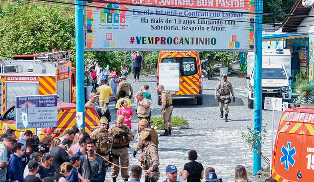 El autor del crimen saltó el muro del instituto Cantinho Bom Pastor y comenzó a agredir a los pequeños. Foto: Infobae