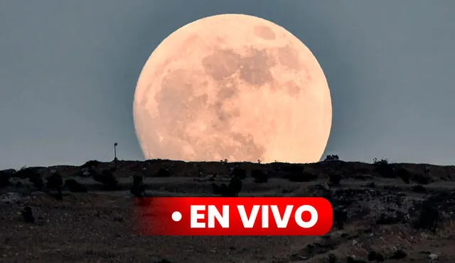 La luna rosa es el nombre con el que se el conoce a la luna llena de abril. Foto: AFP