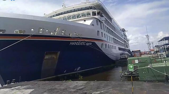 El Hanseatic Spirit es uno de los cruceros más lujosos que hay en el mundo. Foto: captura /Facebook