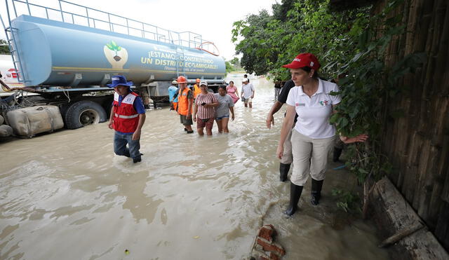 Ministra anunció el envío de motobombas e hidrojets a Piura para atender la emergencia por lluvias intensas e inundaciones. Foto: Ministerio de Vivienda