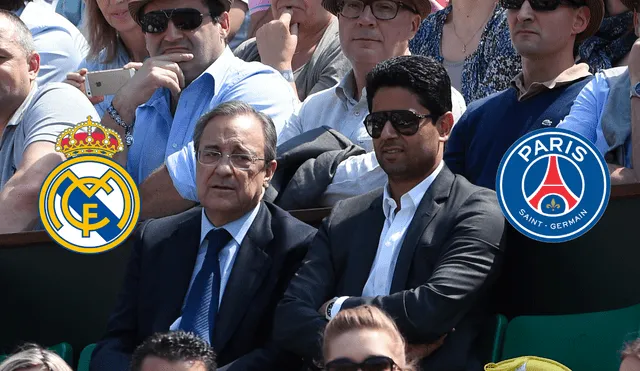 Florentino Pérez y Nasser Al Khelaifi pelearían por uno de los cracks más destacados de Europa. Foto: composición LR/AFP