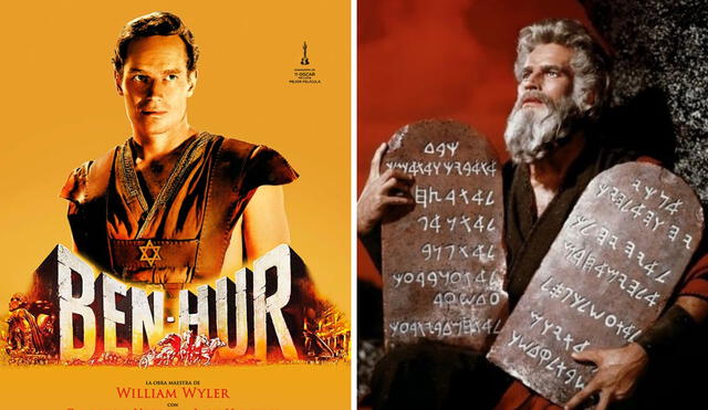 "Ben-Hur" y "Los diez mandamientos" son clásicos que siguen siendo vistos hasta el día de hoy. Foto: composición LR/Metro Goldwyn/Paramount