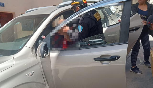 Serenos auxiliaron al baleado y lo llevaron al Hospital de Otuzco. Foto: Facebook