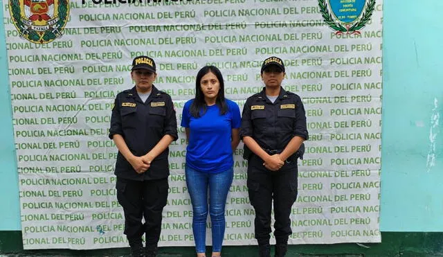 La mujer fue detenida y es investigada por la Fiscalía. Foto: PNP