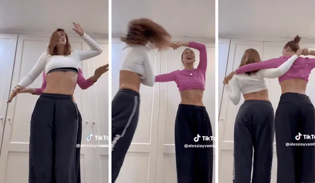 Alessia y Arianna Rovegno demuestran su complicidad en curioso trend de baile. Foto: composición LR/captura de TikTok/Alessia & Vambina - Video: TikTok/Alessia & Vambina
