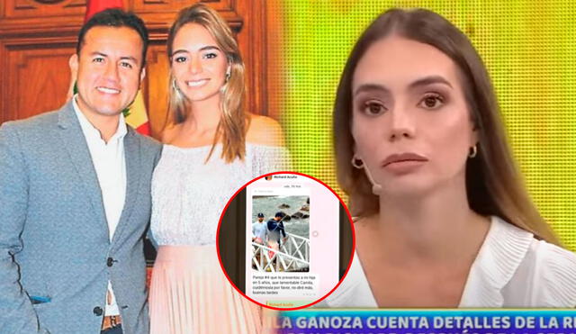 Camila Ganoza revela que Richard Acuña la manda a seguir. Foto: composición LR/captura de ATV/difusión