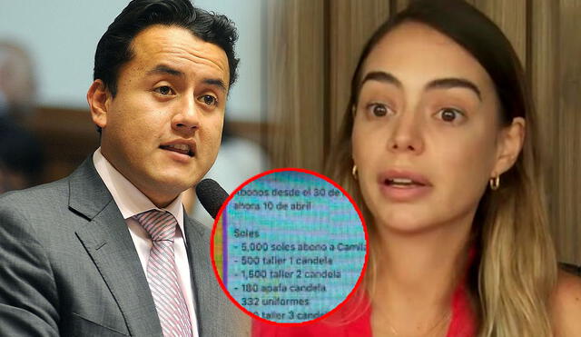 Richard Acuña contradice a Camila Ganoza con capturas enviadas a "América hoy". Foto: composición/LR/captura/América TV/ATV/difusión