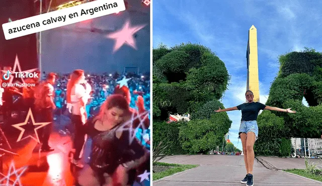 Azucena Calvay en Argentina. Foto: karli_show/TikTok/Azucena Calvay/Facebook