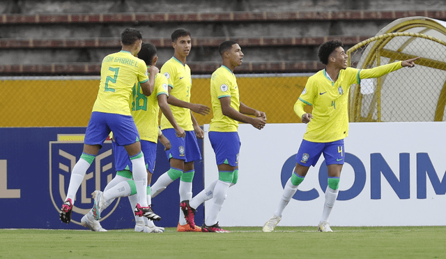 Brasil quedó puntero del grupo A del Sudamericano sub-17. Foto: Conmebol