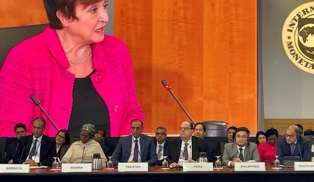 Al fondo, Kristalina Georgieva, directora gerente del FMI. Foto: BCRP