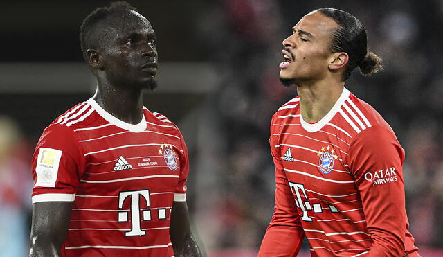 Sadio Mané y Leroy Sané son compañeros en el Bayern Múnich desde la temporada 2022-23. Foto: composición de La Repúbica/AFP
