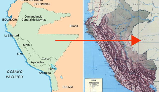 ¿Realmente el Perú se descuidó de sus territorios frente a Brasil? Foto: composición LR/Historia del Perú/Mapas del mundo