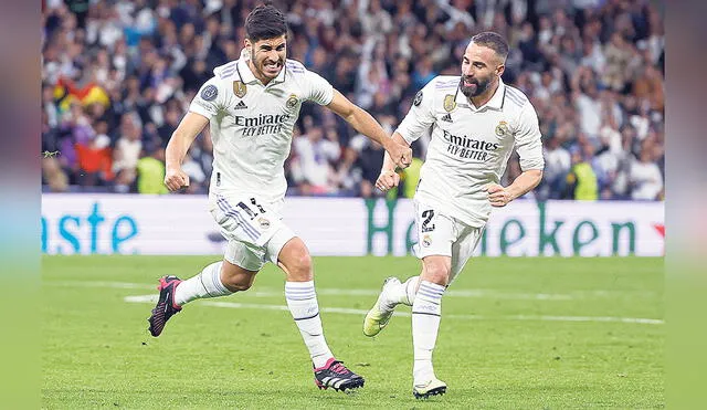 Crucial. Asensio ha marcado un total de 12 goles en todas sus participaciones de Champions League: 4 por fase de grupos y 8 en eliminación directa. Foto: EFE