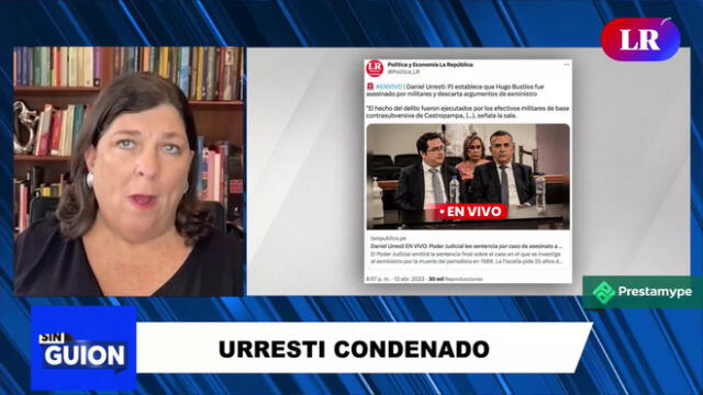 Rosa María Palacios se refiere a la condena de 12 años de cárcel a Daniel Urresti. Foto: LR+/Video: LR+