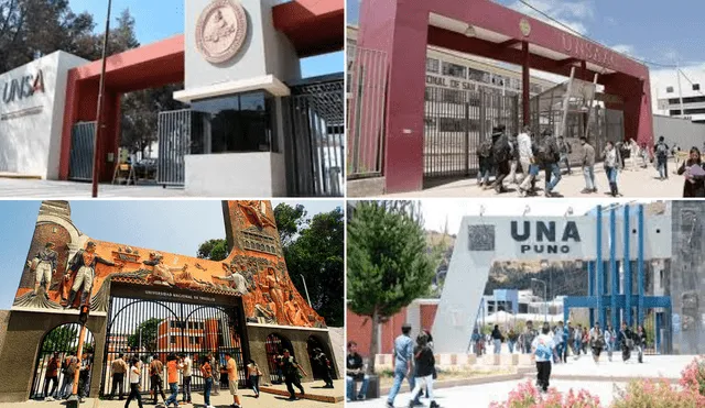 Universidades de regiones del Perú ubicadas en ranking del portal Webometrics actualizado al 2023. Foto: Composición/La República.