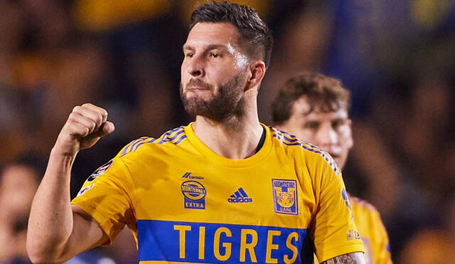 Gignac anotó un doblete en la victoria de los felinos. Foto: Tigres