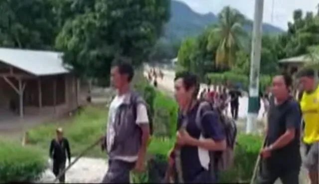 Son jóvenes los que portaban armas de fuego. Foto: captura video/ TVPerú Noticias