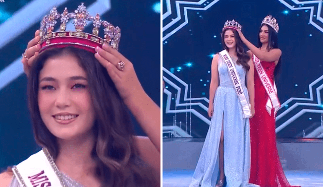 Kyara Vilanella recibió el título de miss Teen Universe Perú. Foto: composición LR/captura de América TV. Video: América TV