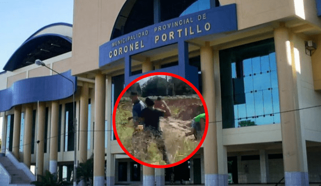 Operario de la grúa se llevó la peor parte de la golpiza. Foto: composición LR/Diario Impetu - Video: Roque Noticias - Pucallpa/Facebook