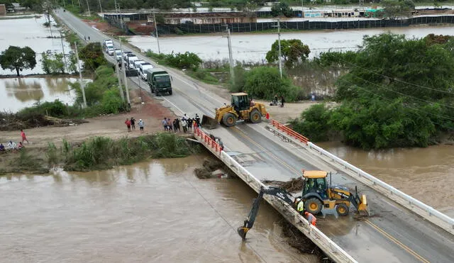 Gobierno Regional de Lambayeque ya ha movilizado maquinaria al río La Leche. Foto: Clinton Medina/ LA República