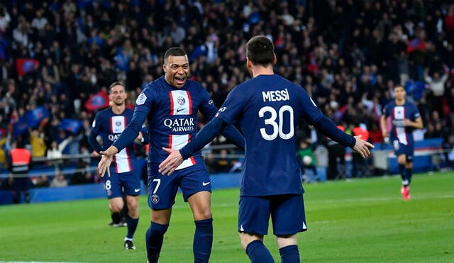 Mbappé y Messi participaron en la victoria del conjunto parisino sobre el Lens. Foto: PSG