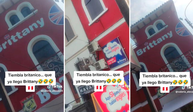 En clara muestra de competencia, el instituo "Britanny" se viralizó en redes sociales. Foto: composición LR / captura de TikTok / @valeria_alexaa28