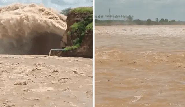 Embalse retiró el excenso de agua hacia el afluente. Foto: captura/difusión/La República