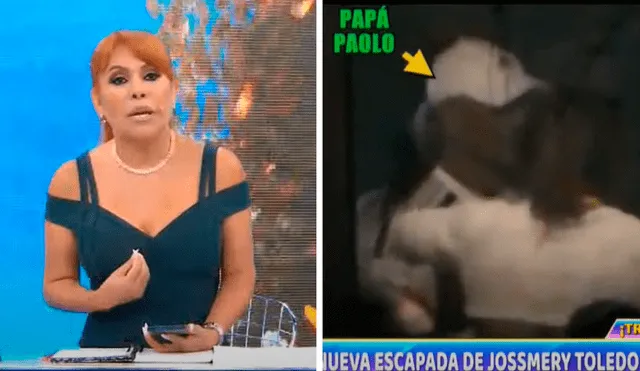 Magaly Medina se mostró indignada por el compartir entre Jossmery Toledo y la familia de Paolo Hurtado. Foto: composición LR/captura/ATV - Video: Magaly TV, la firme
