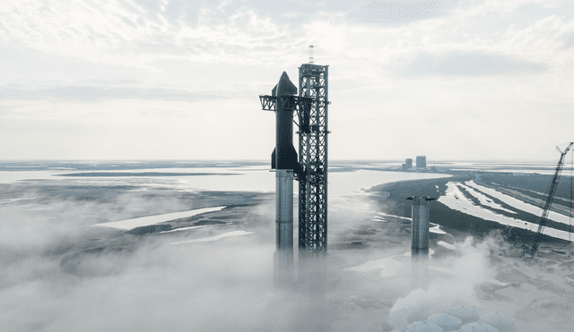 La Starship de SpaceX realizará su primer vuelo de prueba desde Texas, Estados Unidos. Foto: SpaceX