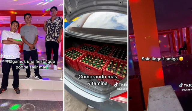 Elaboraron un gran plan para su fiesta, pero los asistentes nunca llegaron. Foto: composición LR/capturas de TikTok/@tuka6999