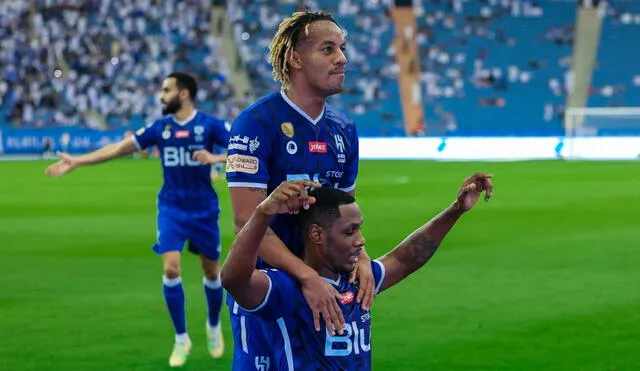 André Carrillo participó el a victoria sobre el Al Nassr de Cristiano Ronaldo. Foto: Twitter/Al Hilal