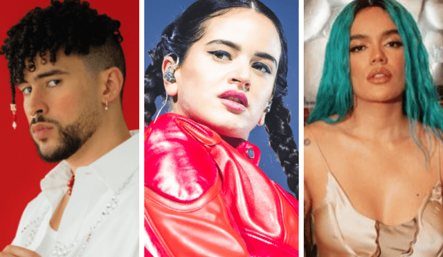 Bad Bunny, Rosalía, Karol G entre otros son los artistas nominados en la octava edición de los Latin Music Awards. Foto: composición LR/ YouTube/Bad Bunny/GQ España/Instagram/Karol G