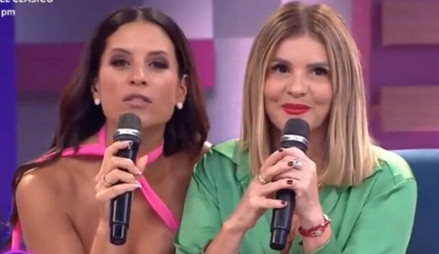 María Pía Copello y Johanna San Miguel condujeron "Esto es guerra" en 2022. Foto: captura América TV