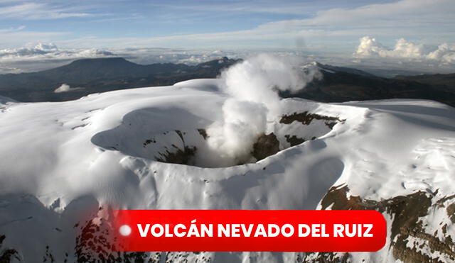 Actividad del Volcán Nevado del Ruiz HOY, 20 de abril. Foto: composición LR/ SGC