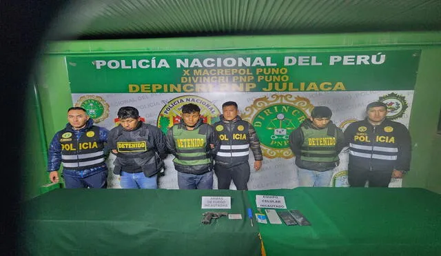 Delincuentes son capturados en Juliaca. Foto: PNP