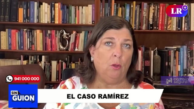 Rosa María Palacios explicó cuál sería la vinculación entre Pier Figari y la organización criminal a la que pertenece Ramírez. Foto/Video: LR+